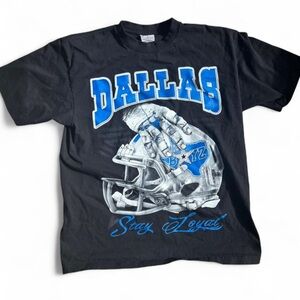 Shaka Wear Dallas Cowboys Graphic T-Shirt in Black and Blue Size XL
